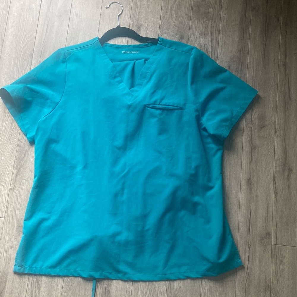 MANDALA TEAL XL SCRUB SET (top and joggers)